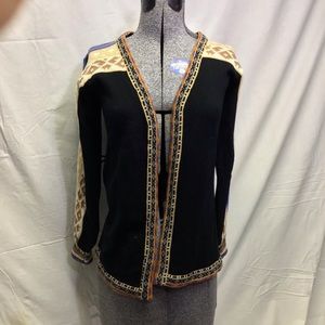 Vintage De Soleil Colorwork open cardigan